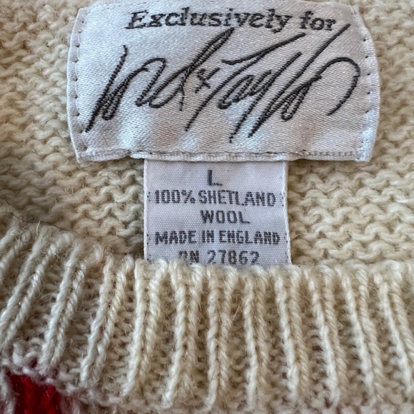 Vintage Lord & Taylor Vest - Shetland Wool - Argyle Sweater - Size Large - Picture 5 of 6